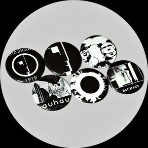 Goth Buttons Bauhaus Band 80's Music Pins